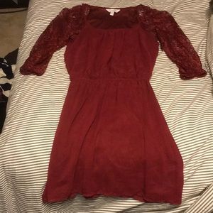 Burgundy dress